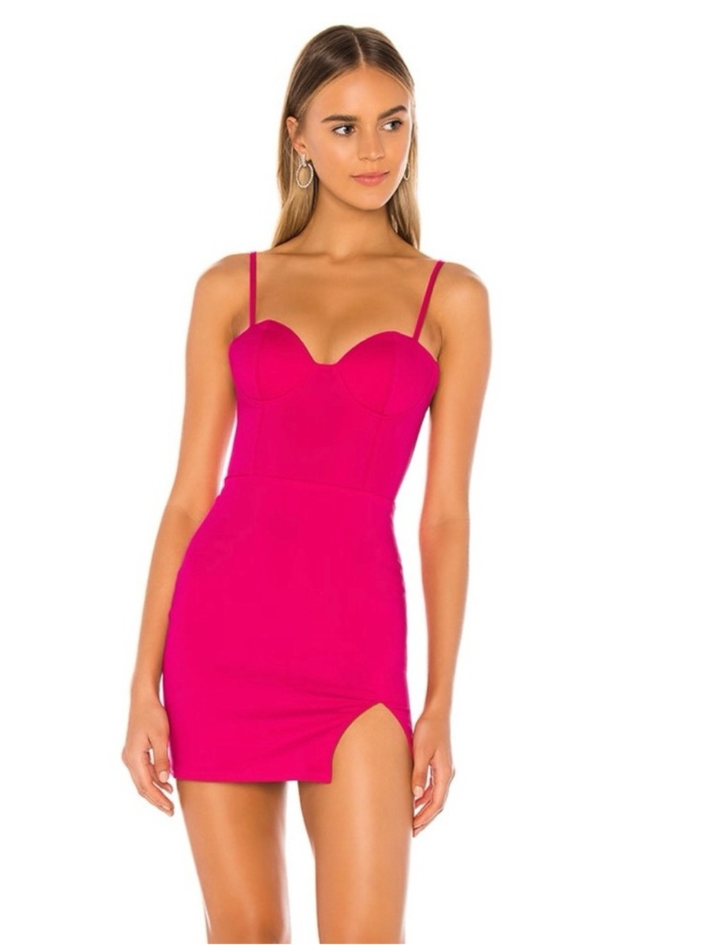 Superdown Women's Hot Pink Oliviah Bustier Mini Dress Size S